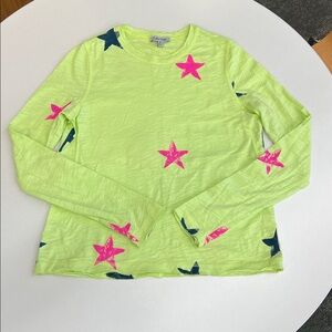 Lisa Todd stargaze long sleeve star print tee electric yellow colorful bright XS